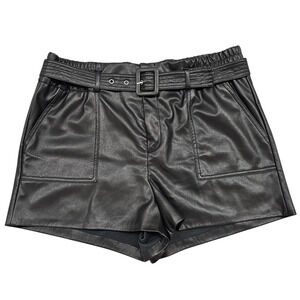 Guess Faux Leather Shorts Womens XL Black Plus Size Bikercore Retro Indie Rocker